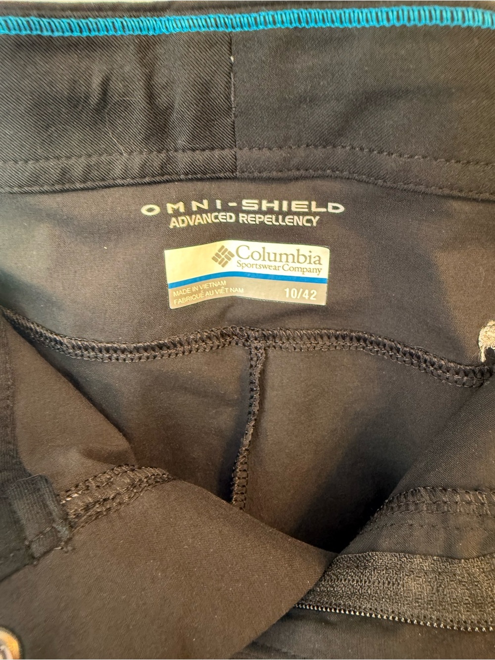 Columbia Black womens Omni Shield Outdoor Performance Trail Pants. Size 10/42 - Picture 5 of 5